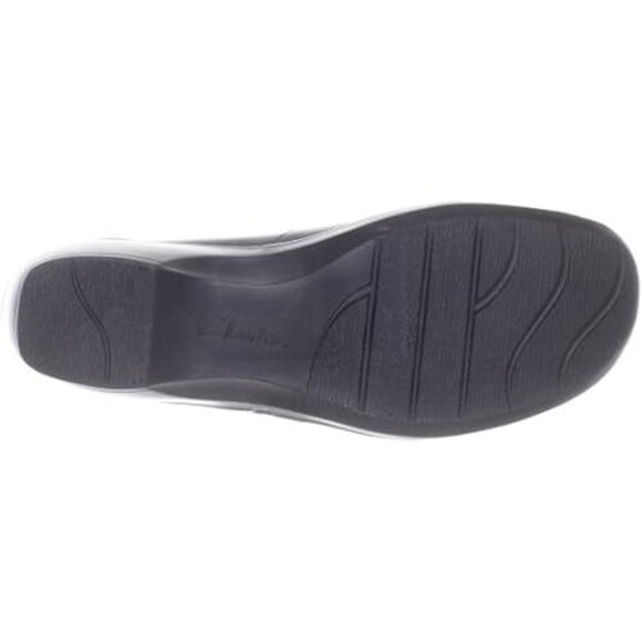 Clarks Women's May Marigold Slip On Loafer Size 8 Square Toe Leather Black - Picture 4 of 7